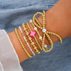 Pearl Bow Shaped Hand Jewelry Set With Electroplating Ccb Material For Women