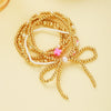 Pearl Bow Shaped Hand Jewelry Set With Electroplating Ccb Material For Women