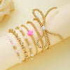 Pearl Bow Shaped Hand Jewelry Set With Electroplating Ccb Material For Women