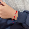Pearl Bracelet Copper Alloy Freshwater Pearls Rice Type Water Drop Shape Red Rope Handwoven