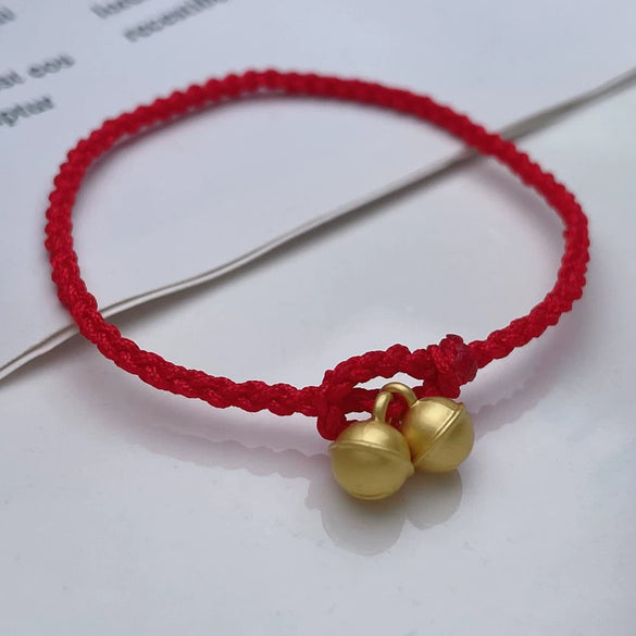 Pearl Bracelet Copper Alloy Freshwater Pearls Rice Type Water Drop Shape Red Rope Handwoven