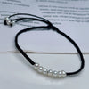 Pearl Bracelet Copper Alloy Freshwater Pearls Rice Type Water Drop Shape Red Rope Handwoven