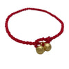 Pearl Bracelet Copper Alloy Freshwater Pearls Rice Type Water Drop Shape Red Rope Handwoven
