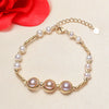 Pearl Bracelet Freshwater Pearl Copper Alloy Heart Shaped Women's Jewelry