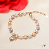 Pearl Bracelet Freshwater Pearl Copper Alloy Heart Shaped Women's Jewelry