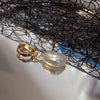 Pearl Bracelet Necklace Pendant Baroque Alien Shape Copper Plated With 14K Gold Genderless Style