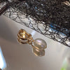 Pearl Bracelet Necklace Pendant Baroque Alien Shape Copper Plated With 14K Gold Genderless Style