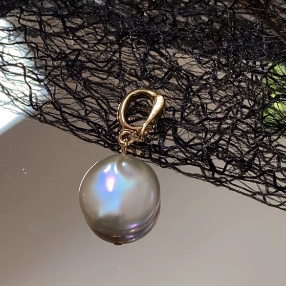 Pearl Bracelet Necklace Pendant Baroque Alien Shape Copper Plated With 14K Gold Genderless Style