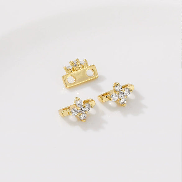 Pearl Bracelet Necklace Spacer Accessories Zinc Alloy Handmade With Totem Pattern And Electroplating Process