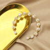 Pearl Bracelet Retro Geometric Style Electroplating Design