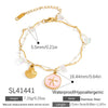 Pearl Bracelet Stainless Steel Titanium Steel Geometric Starfish Shell Pendant Electroplating Light Luxury Fashion Minimalist Jewelry For Women And Unisex