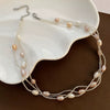 Pearl Bracelet Titanium Steel Geometric Electroplating Light Luxury Women's