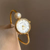 Pearl Bracelet Watch Alloy Stainless Steel Round Dial Women's Fashion Simple Exquisite