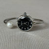 Pearl Bracelet Watch Alloy Stainless Steel Round Dial Women's Fashion Simple Exquisite