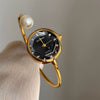 Pearl Bracelet Watch Alloy Stainless Steel Round Dial Women's Fashion Simple Exquisite