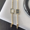 Pearl Bracelet Watch For Women Casual Style Round Dial Alloy Case Rose Gold Buckle Quartz Movement Wholesale