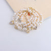 Pearl Bracelet With Fu Character Smiley Face Shell Bow Pendant For Women
