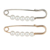 Pearl Brooch Pin With Rhinestone And The Crown Pattern Electroplating Treatment Unisex And Women's Style