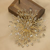 Pearl Brooch Retro Geometric Style Electroplated Snowflake Sunflower Design