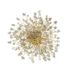 Pearl Brooch Retro Geometric Style Electroplated Snowflake Sunflower Design