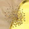 Pearl Brooch Retro Geometric Style Electroplated Snowflake Sunflower Design