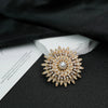 Pearl Brooch Retro Style Zinc Alloy Star Electroplated Clothes Accessories