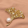 Pearl Brooch Sea Bamboo Tassel Flower Retro Style Fruit Shape Electroplated