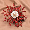 Pearl Brooch Sea Bamboo Tassel Flower Retro Style Fruit Shape Electroplated