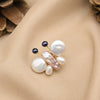 Pearl Brooch Sea Bamboo Tassel Flower Retro Style Fruit Shape Electroplated