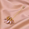 Pearl Brooch Sea Bamboo Tassel Flower Retro Style Fruit Shape Electroplated
