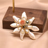 Pearl Brooch Sea Bamboo Tassel Flower Retro Style Fruit Shape Electroplated