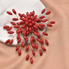 Pearl Brooch Sea Bamboo Tassel Flower Retro Style Fruit Shape Electroplated