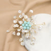 Pearl Brooch Sea Bamboo Tassel Flower Retro Style Fruit Shape Electroplated