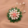 Pearl Brooch Sea Bamboo Tassel Flower Retro Style Fruit Shape Electroplated