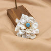 Pearl Brooch Sea Bamboo Tassel Flower Retro Style Fruit Shape Electroplated