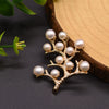 Pearl Brooch Sea Bamboo Tassel Flower Retro Style Fruit Shape Electroplated