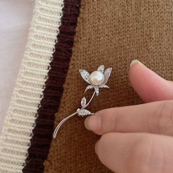 Pearl Brooch Women's Light Luxury Minimalist Accessories