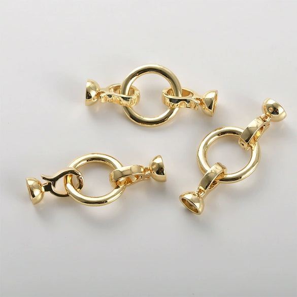 Pearl Buckle Beaded Bracelet Necklace Accessories Copper Electroplated