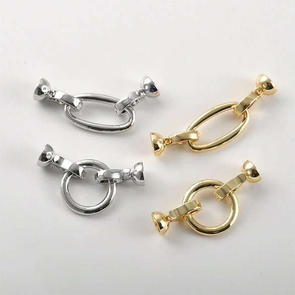 Pearl Buckle Beaded Bracelet Necklace Accessories Copper Electroplated