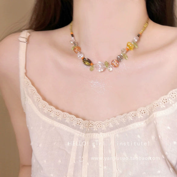 Pearl Butterfly Alloy And Copper Necklace For Women Electroplated With Bow Tie Insect And Star Shape Patterns