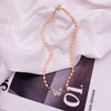 Pearl Butterfly Retro Natural Style Real Gold Plated Micro Inlaid Zircon Necklace