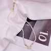 Pearl Butterfly Retro Natural Style Real Gold Plated Micro Inlaid Zircon Necklace