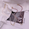 Pearl Butterfly Retro Natural Style Real Gold Plated Micro Inlaid Zircon Necklace