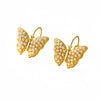 Pearl Butterfly Titanium Steel Women's Fashion Light Luxury Electroplated Earrings