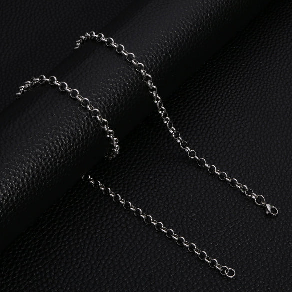 Pearl Chain Stainless Steel Geometric Minimalist Electroplating Pendant Chain
