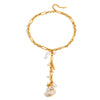 Pearl Clavicle Chain Necklace Stacking Yshaped Electroplated Jewelry For Women