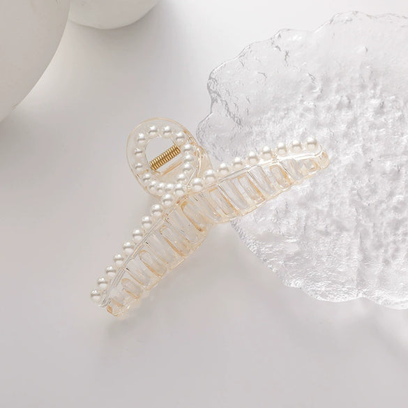 Pearl Clip Headwear Acrylic Geometric Women's Electroplating Hair Jewelry