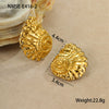 Pearl Conch Stainless Steel Geometric Earrings Electroplated Fashion Minimalist For Women
