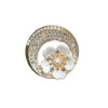 Pearl Diamond Brooch Zinc Alloy Flower Shape Electroplating Women's Clothing Accessories