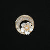 Pearl Diamond Brooch Zinc Alloy Flower Shape Electroplating Women's Clothing Accessories